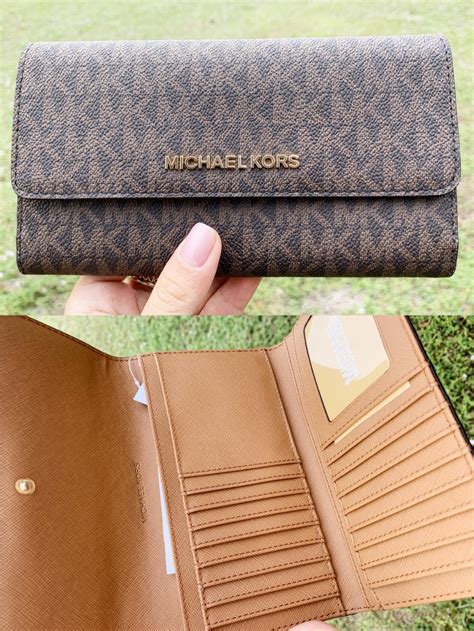 Michael Kors Travel Wallet, Acorn 